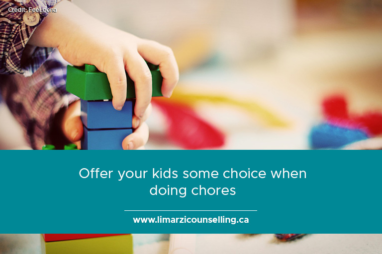 Offer your kids some choice when doing chores